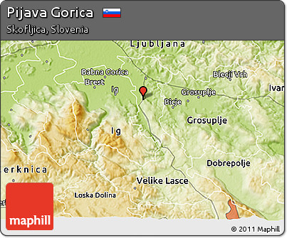 Physical 3D Map of Pijava Gorica
