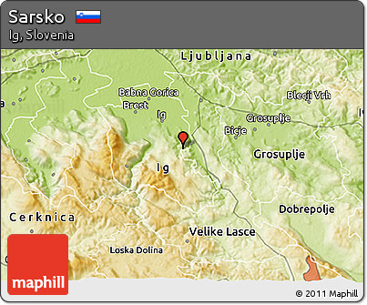 Physical 3D Map of Sarsko