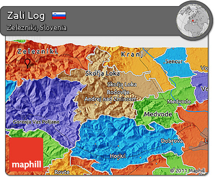 Political 3D Map of Zali Log