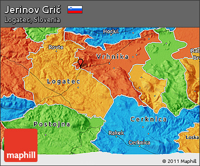 Political 3D Map of Jerinov Grič