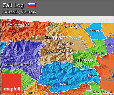 Political 3D Map of Zali Log