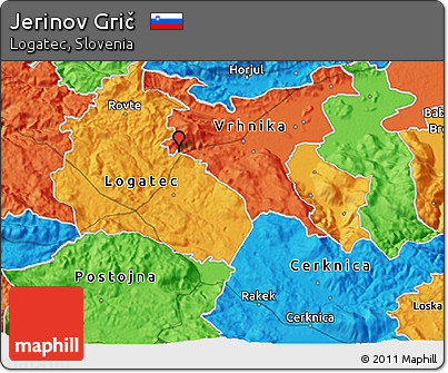 Political 3D Map of Jerinov Grič
