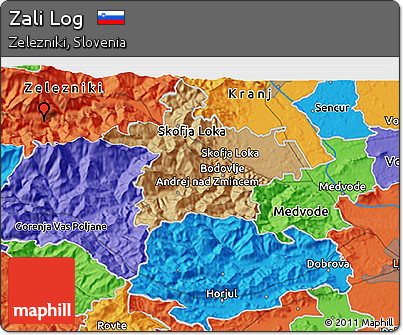 Political 3D Map of Zali Log