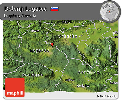 Satellite 3D Map of Dolenji Logatec