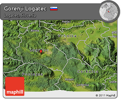 Satellite 3D Map of Gorenji Logatec