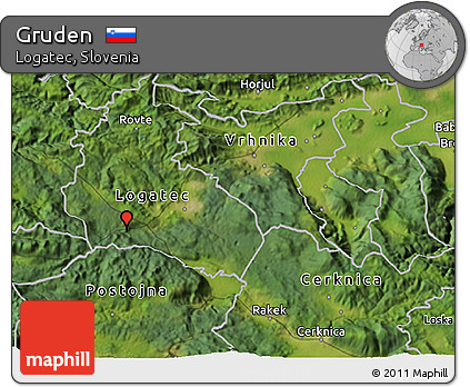 Satellite 3D Map of Gruden