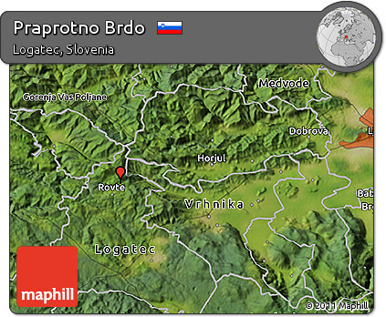 Satellite 3D Map of Praprotno Brdo