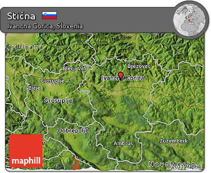 Satellite 3D Map of Stična