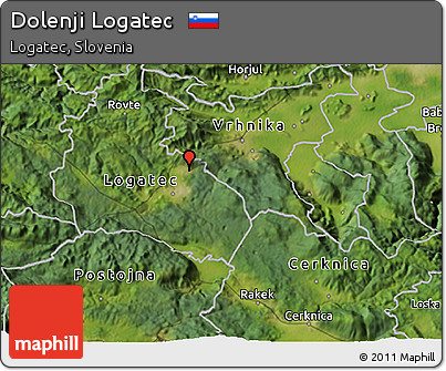 Satellite 3D Map of Dolenji Logatec