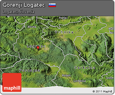 Satellite 3D Map of Gorenji Logatec
