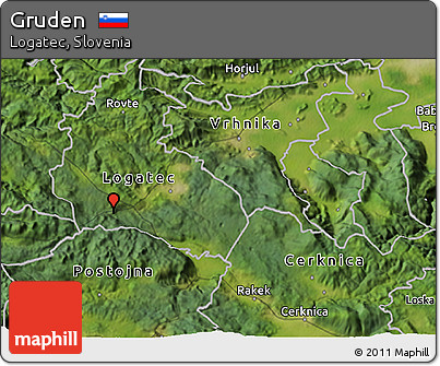 Satellite 3D Map of Gruden