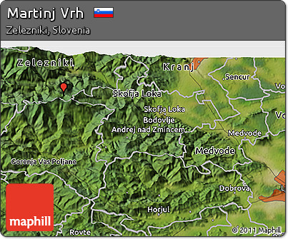 Satellite 3D Map of Martinj Vrh