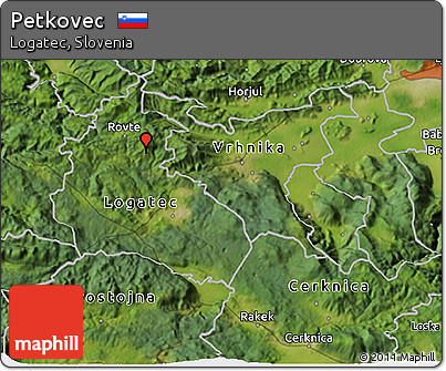 Satellite 3D Map of Petkovec