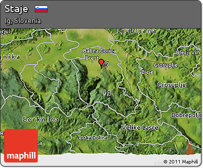 Satellite 3D Map of Staje