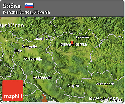 Satellite 3D Map of Stična