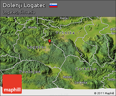 Satellite 3D Map of Dolenji Logatec