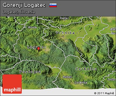 Satellite 3D Map of Gorenji Logatec