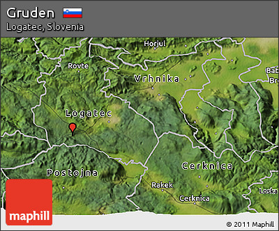 Satellite 3D Map of Gruden