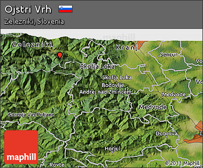 Satellite 3D Map of Ojstri Vrh