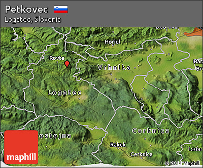 Satellite 3D Map of Petkovec