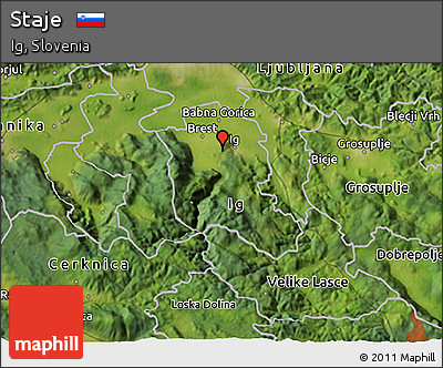 Satellite 3D Map of Staje