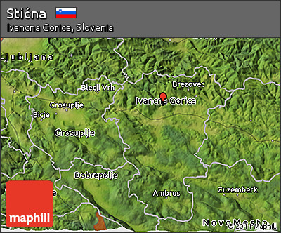Satellite 3D Map of Stična
