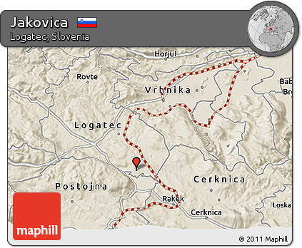 Shaded Relief 3D Map of Jakovica