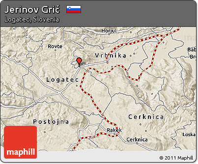 Shaded Relief 3D Map of Jerinov Grič