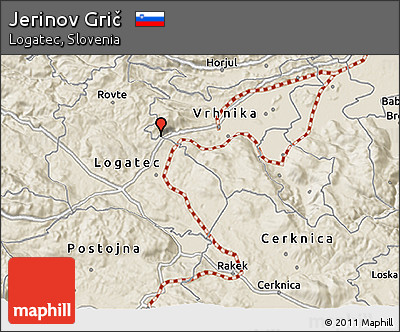 Shaded Relief 3D Map of Jerinov Grič