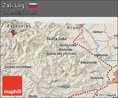 Shaded Relief 3D Map of Zali Log