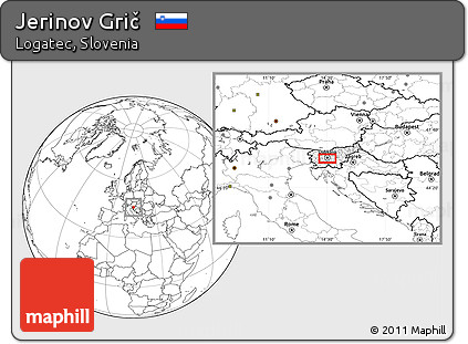 Blank Location Map of Jerinov Grič
