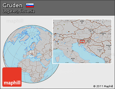 Gray Location Map of Gruden