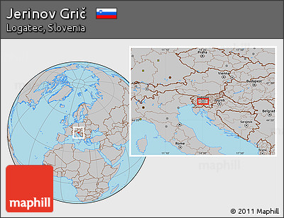 Gray Location Map of Jerinov Grič