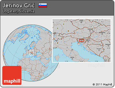 Gray Location Map of Jerinov Grič