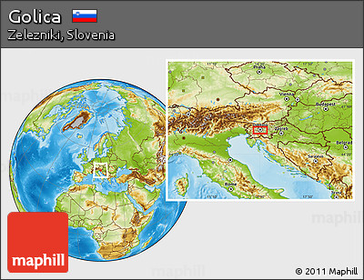 Physical Location Map of Golica