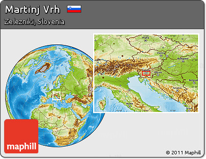 Physical Location Map of Martinj Vrh
