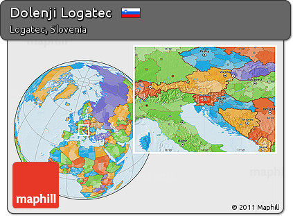 Political Location Map of Dolenji Logatec