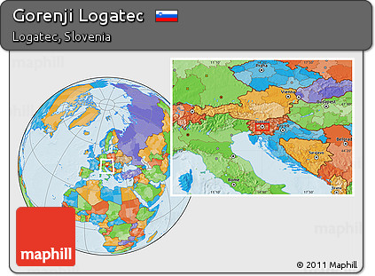 Political Location Map of Gorenji Logatec