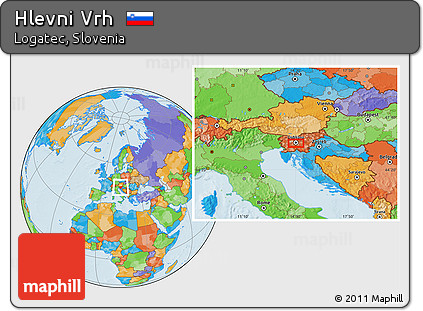 Political Location Map of Hlevni Vrh