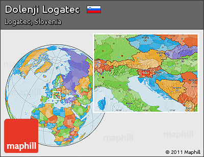 Political Location Map of Dolenji Logatec