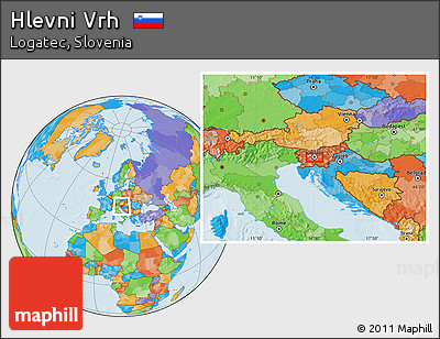 Political Location Map of Hlevni Vrh