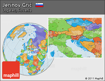 Political Location Map of Jerinov Grič