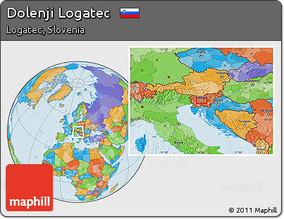 Political Location Map of Dolenji Logatec