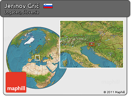 Satellite Location Map of Jerinov Grič