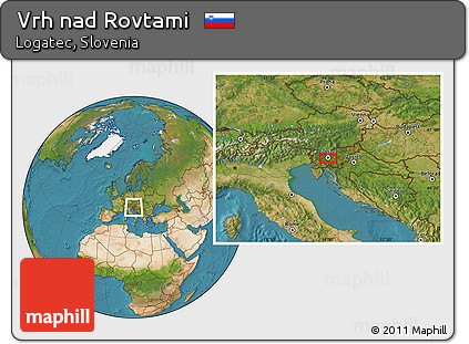 Satellite Location Map of Vrh Nad Rovtami