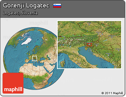 Satellite Location Map of Gorenji Logatec