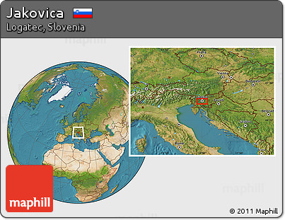 Satellite Location Map of Jakovica