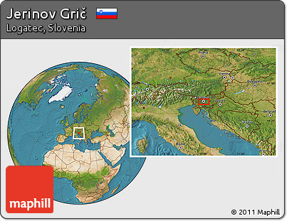 Satellite Location Map of Jerinov Grič