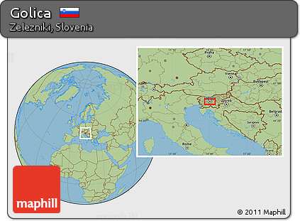 Savanna Style Location Map of Golica