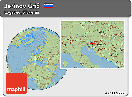 Savanna Style Location Map of Jerinov Grič